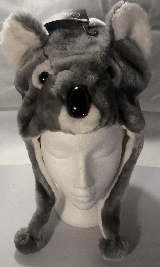 (image for) Ladies Silver Grey Animal Head Short Hat